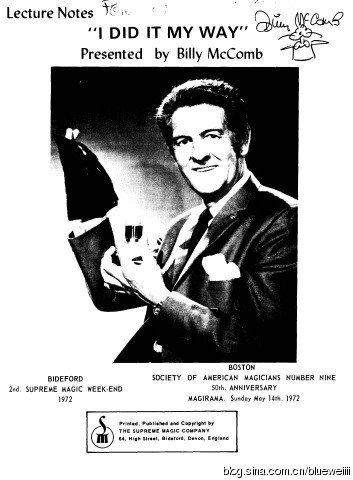 Billy McComb - Lecture Notes