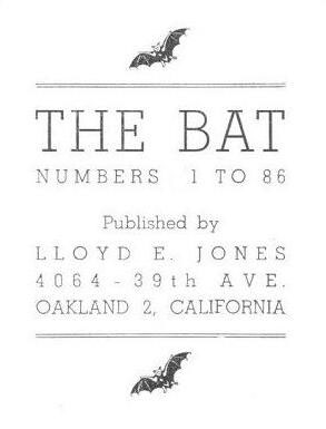 (image for) Lloyd E. Jones - The Bat Numbers (1-86) (The Bat Magazine)