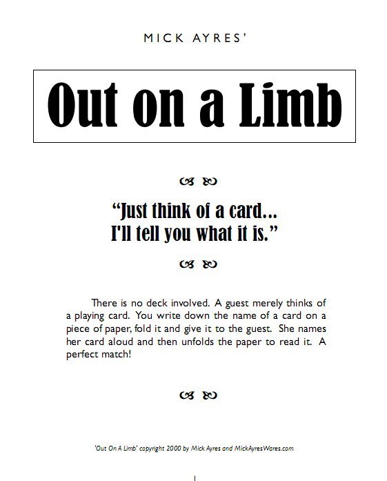 Mick Ayres - Out on A Limb