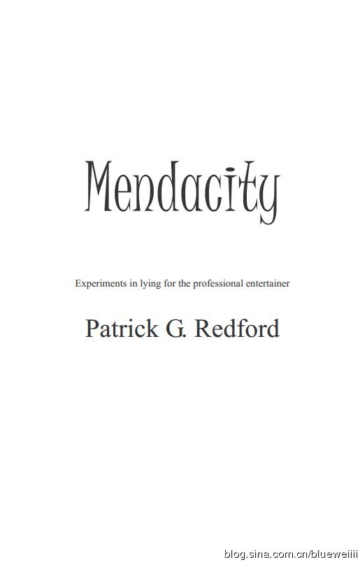 Patrick G Redford - Mendacity