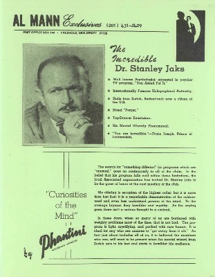 Phantini - The Incredible Dr Stanley Jaks