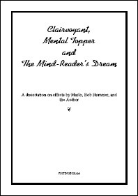 (image for) Justin Higham - Clairvoyant, Mental Topper and The Mind-Reader's Dream