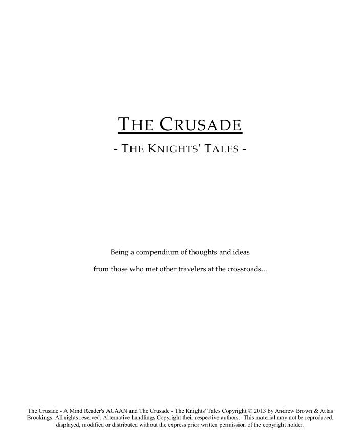 Atlas Brookings - The Crusade Supplement - The Knights' Tales