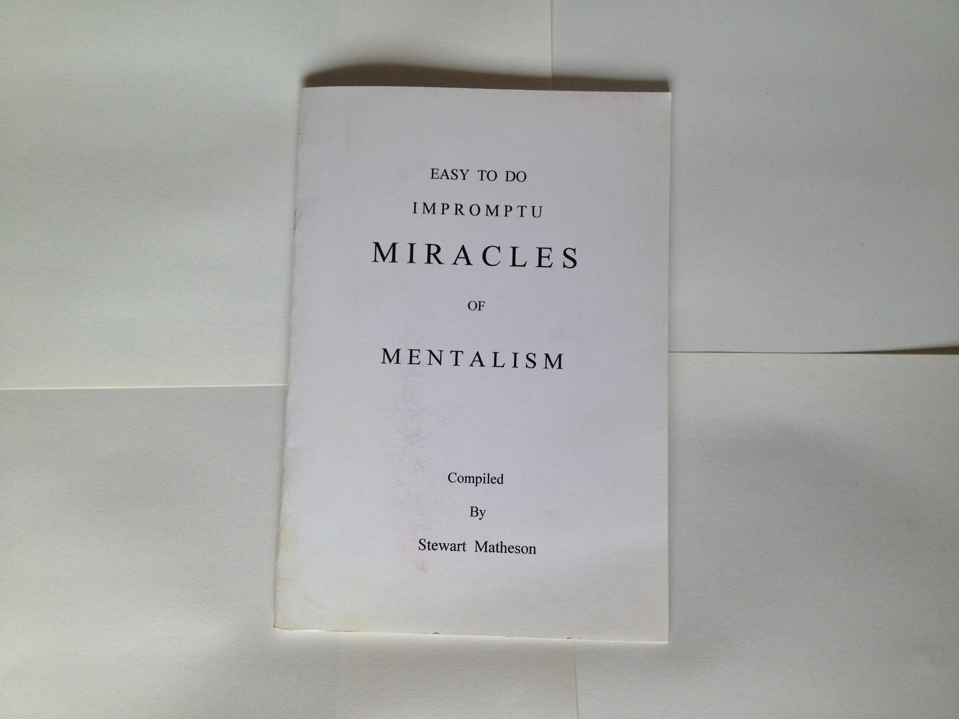 (image for) Stewart Matheson - Impromptu Miracles Of Mentalism