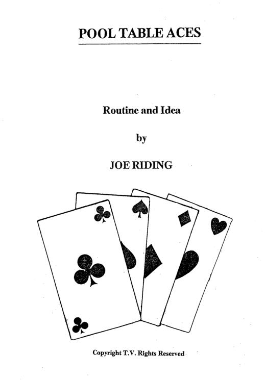 (image for) Joe Riding - Pool Table Aces