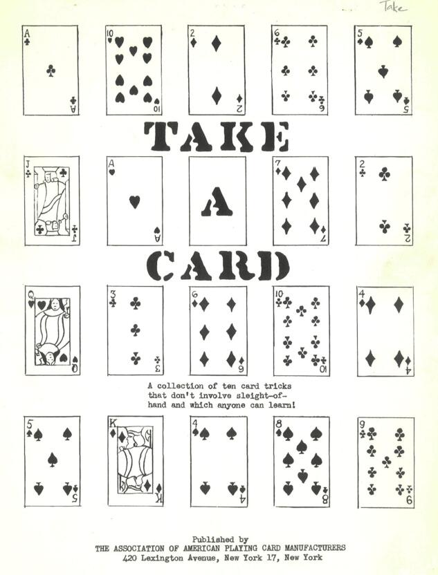(image for) Association of American Playing Card Manufacturers - Take a Card (1955 ca)