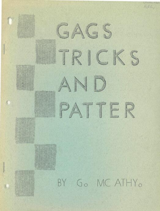 George McAthy - Gags Tricks and Patter (1936)