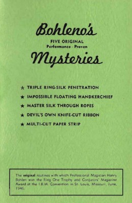 (image for) Henry Bohlen - Bohleno`s Mysteries
