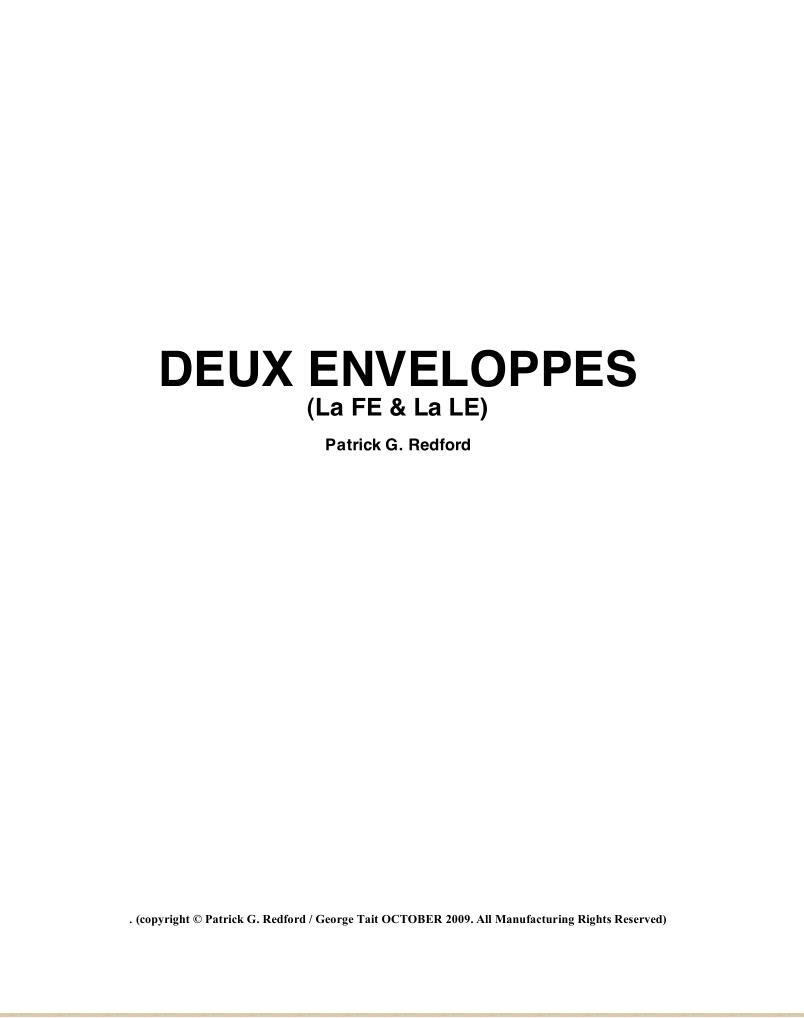 Patrick G. Redford - Deux Envelopes