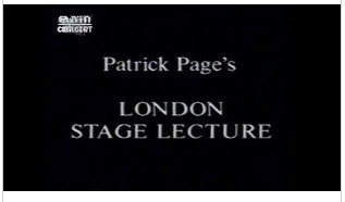 Patrick Page - London Stage Lecture