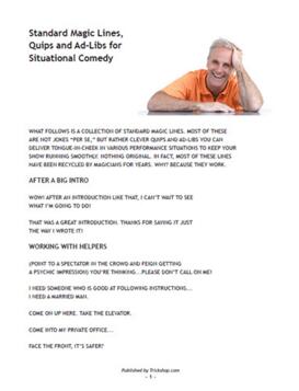 Standard Magic Lines for Situational Comedy