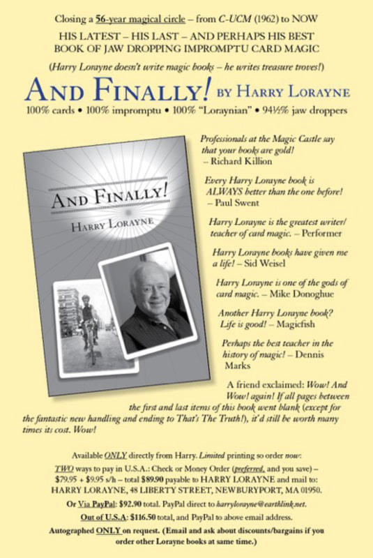 Harry Lorayne - AND FINALLY!