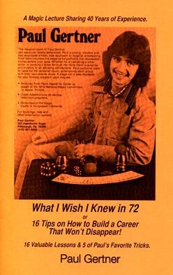 (image for) Paul Gertner - What I Wish I Knew in 72