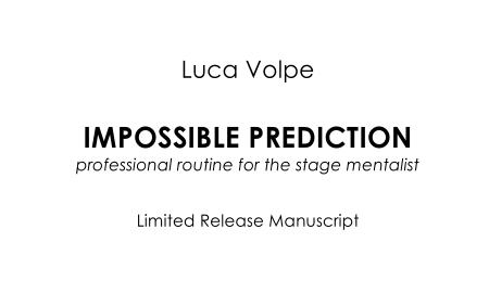 (image for) Luca Volpe - Impossible Prediction