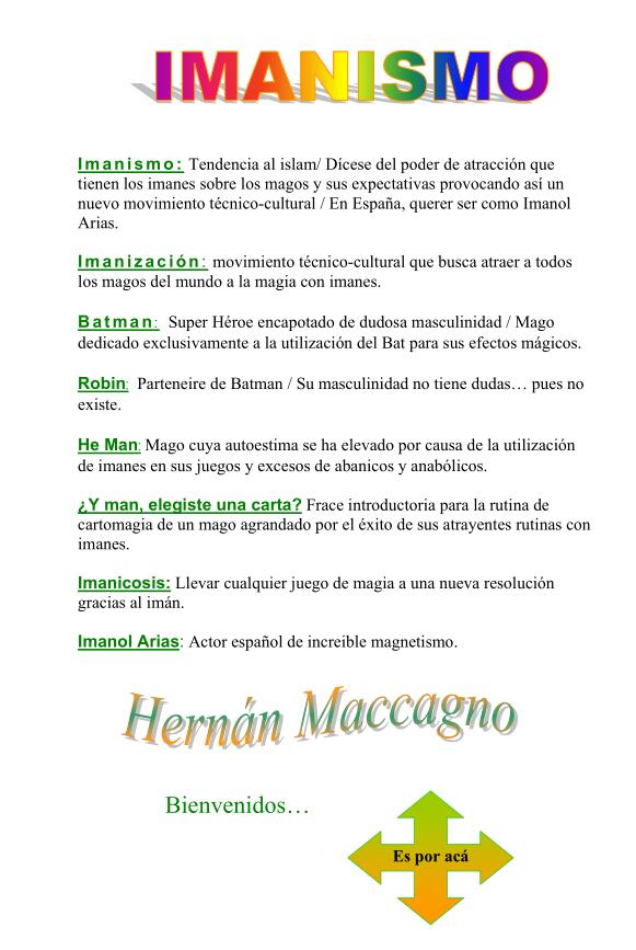 (image for) Hernan Maccagno - Imanismo (Spanish)