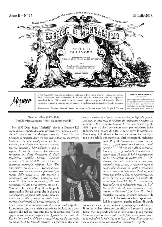 (image for) Mariano Tomatis - Lezioni di Mentalismo