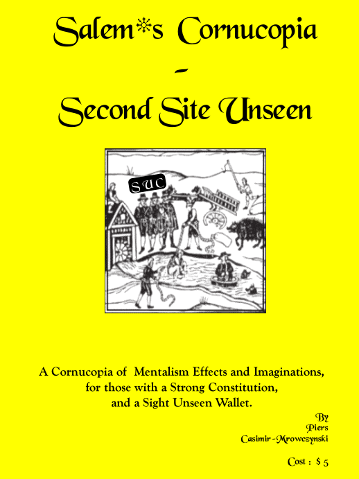 (image for) Salem's Cornucopia - Second Sight Unseen