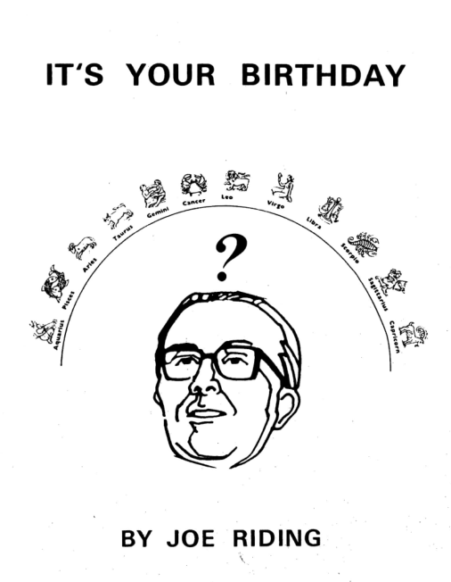 (image for) Joe Riding - It's Your Birthday