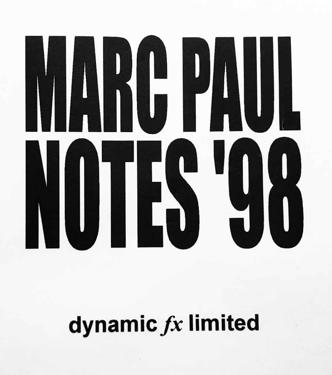 (image for) Marc Paul - Marc Paul Notes 98