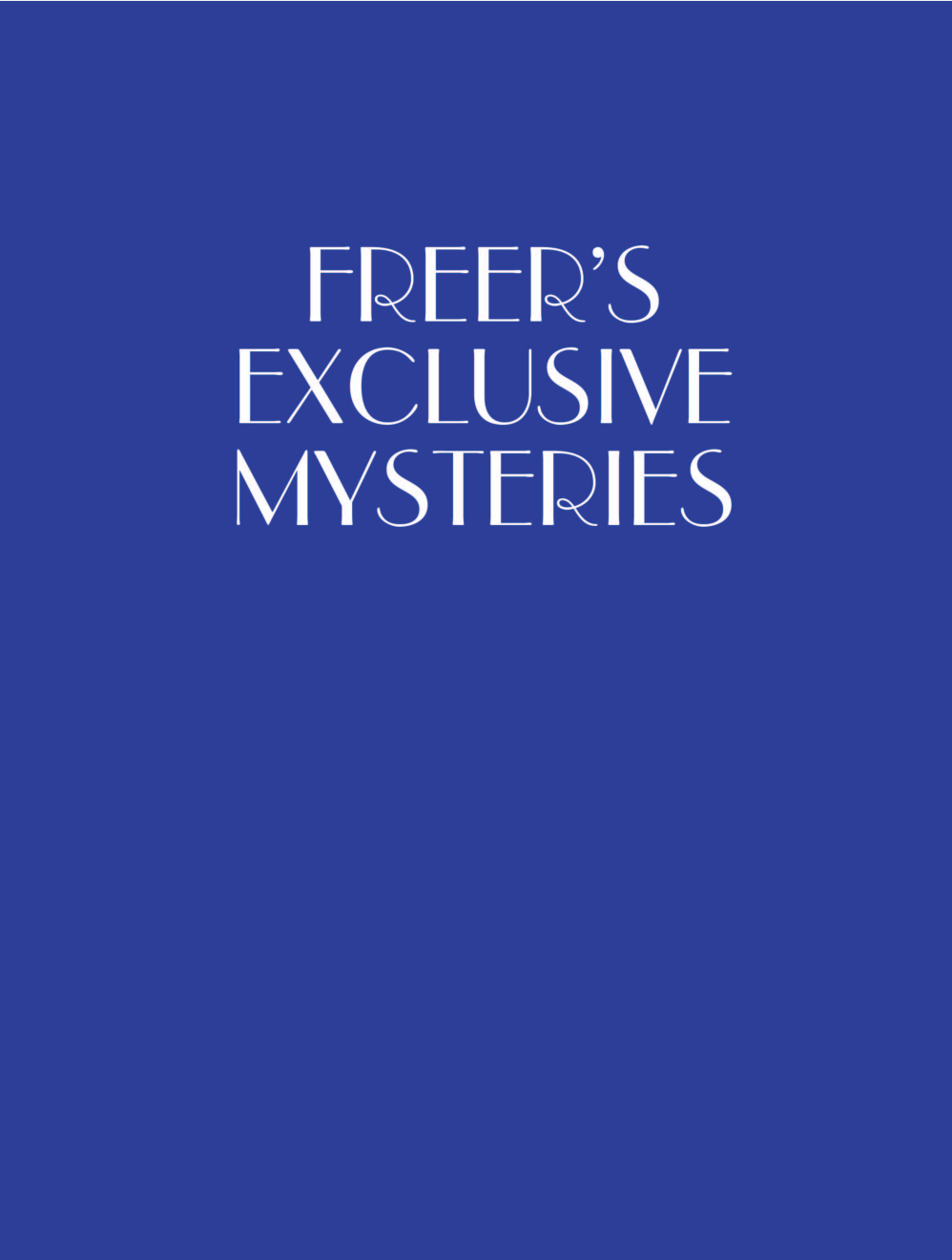 (image for) Winston Freer - Freer Exclusive Mysteries