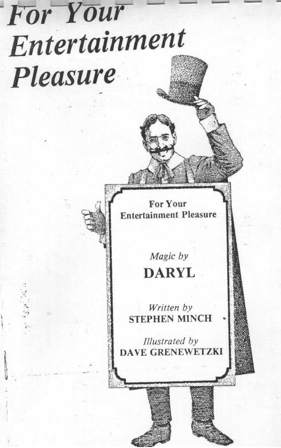 (image for) Stephen Minch and Daryl - For Your Entertainment Pleasure