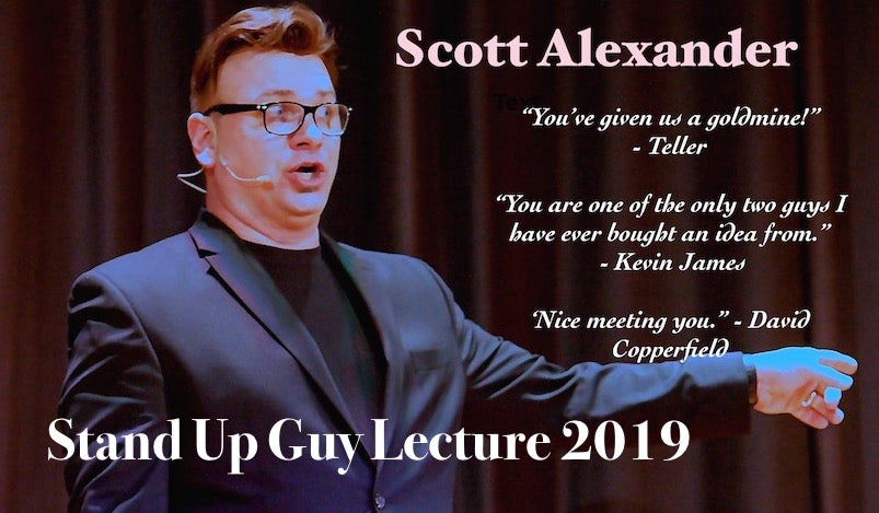 Scott Alexander - Stand Up Guy Live Lecture 2019