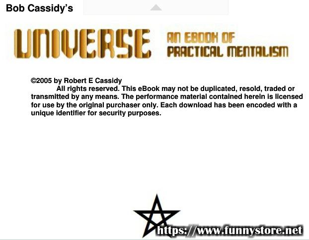 (image for) Bob Cassidy - Universe An ebook of Practical Mentalism