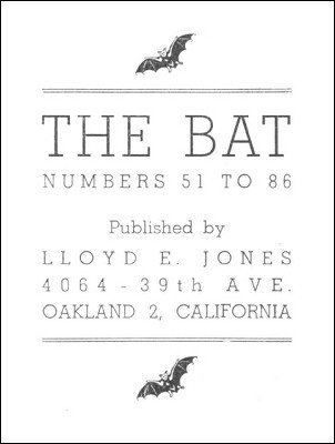 Lloyd E. Jones - The Bat Numbers 51 - 86 (1948 - 1951)