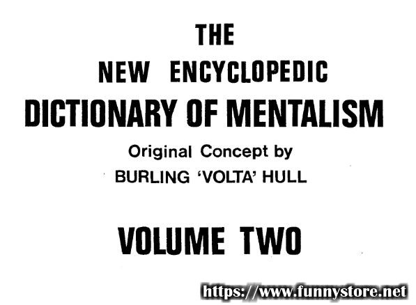 Burling Hull - The New Encyclopedic Dictionary Of Mentalism Volume 2