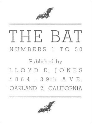 (image for) Lloyd E. Jones - The Bat Numbers 1 - 50 (1943 - 1948)