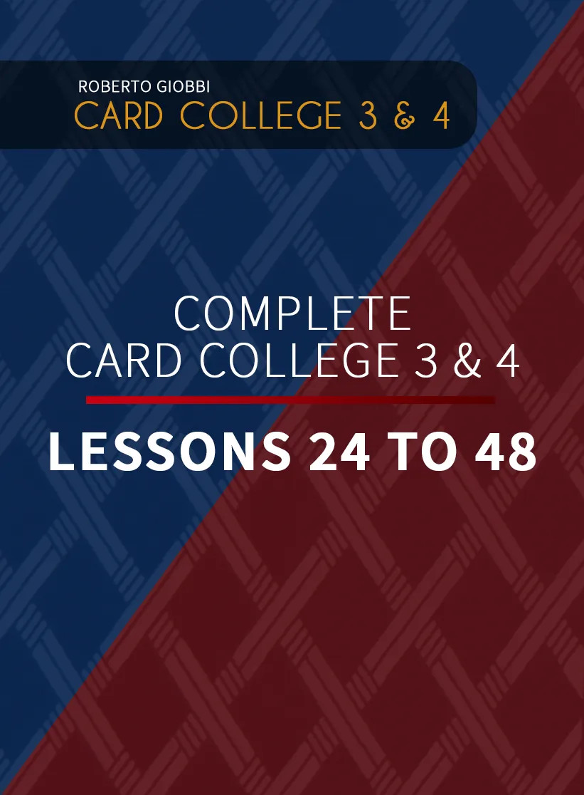 Roberto Giobbi - The Complete Card College 3 & 4 - Personal Instruction