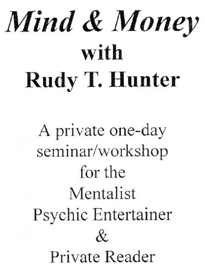 Rudy Hunter - Mind and Money