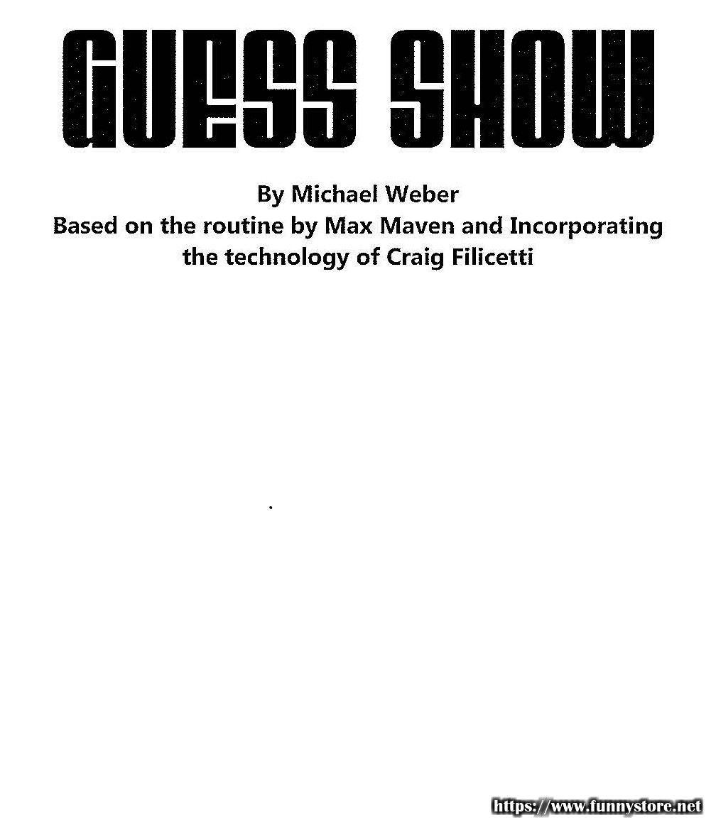 Michael Weber - Guess Show