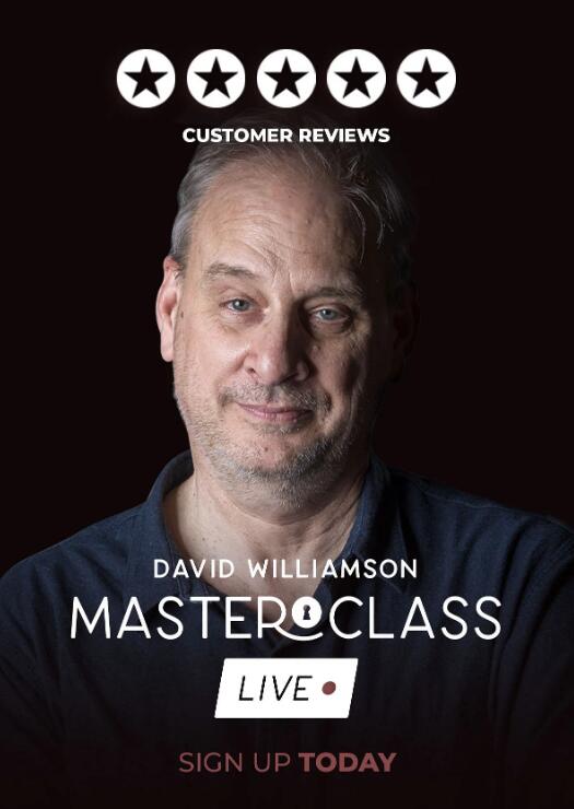 (image for) David Williamson Masterclass Live (Live Zoom Chat)