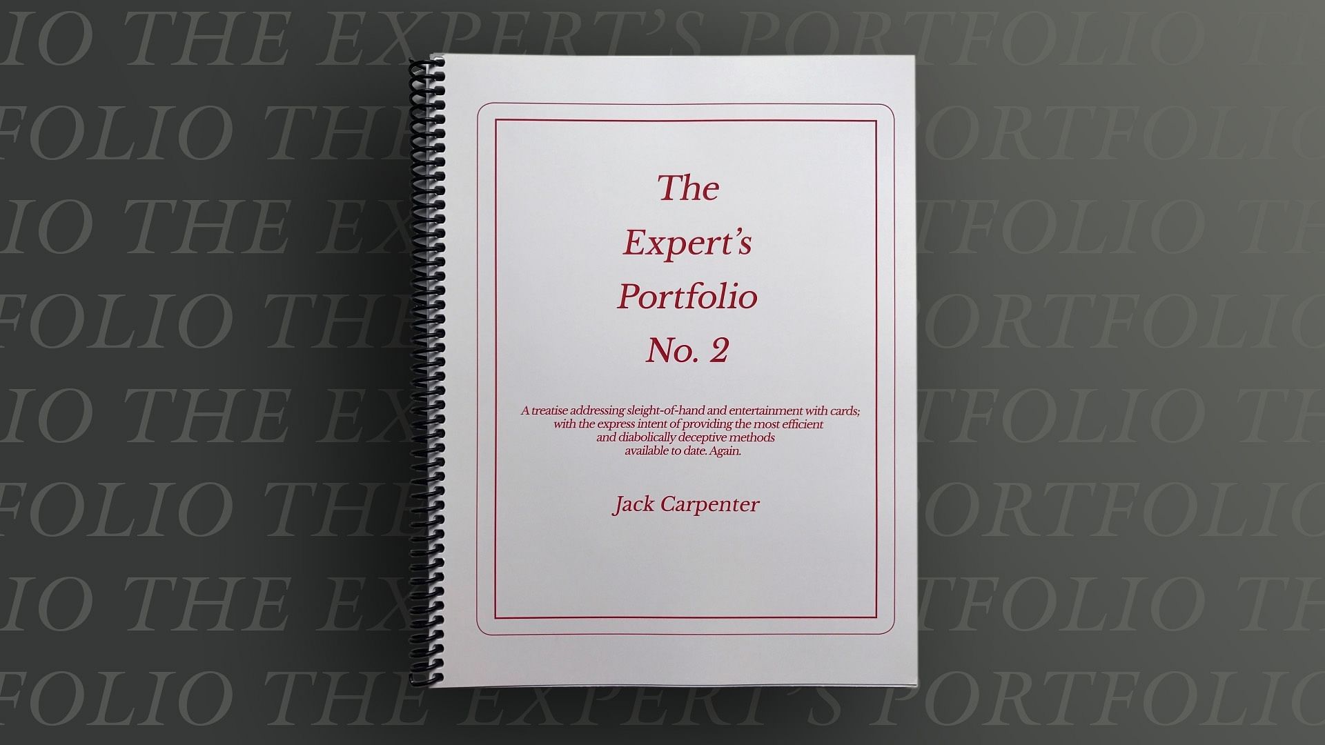 (image for) Jack Carpenter - Expert's Portfolio - Volume 2