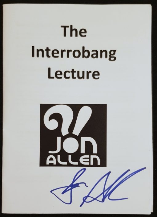 (image for) Jon Allen - The Interrobang Lecture 2017