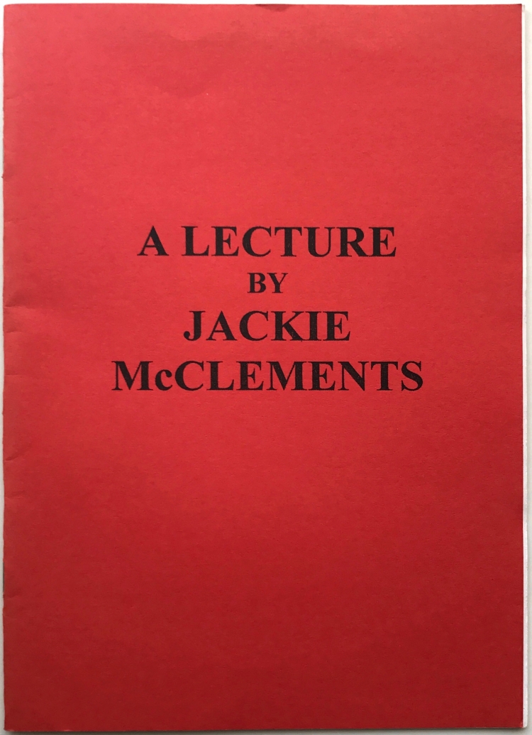 (image for) Jackie McClements - A Lecture