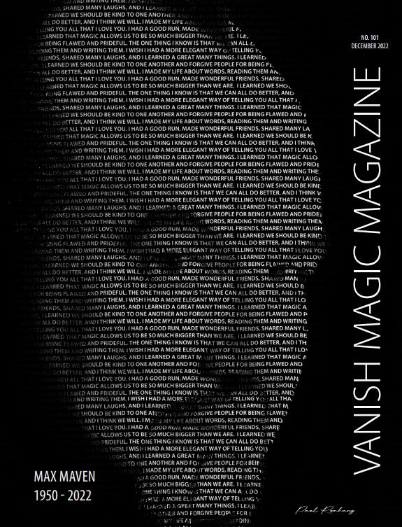 Vanish Magic Magazine #101 December 2022