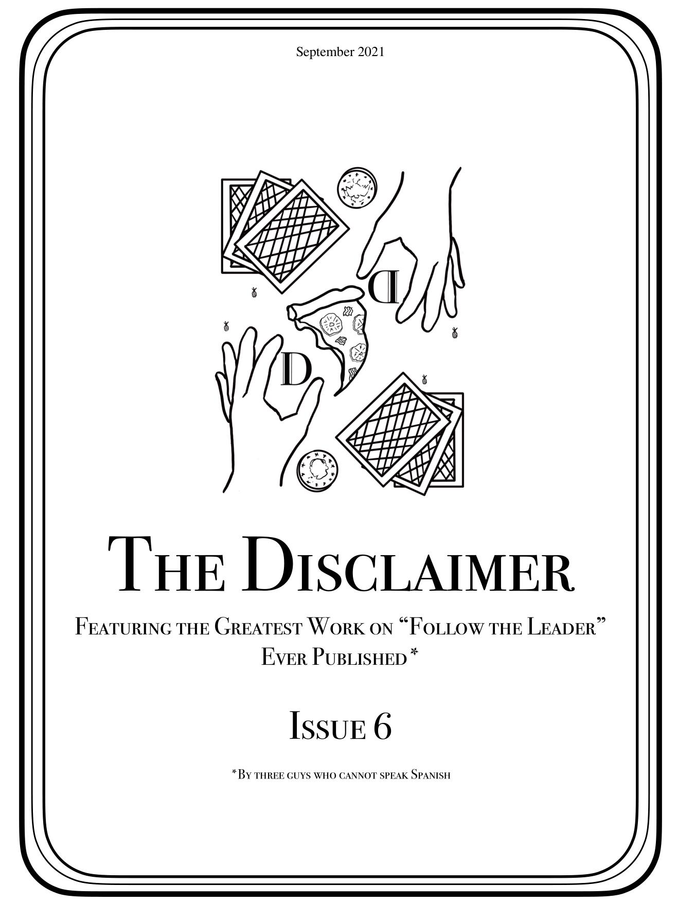 The Disclaimer Issue 6 (2021-09)