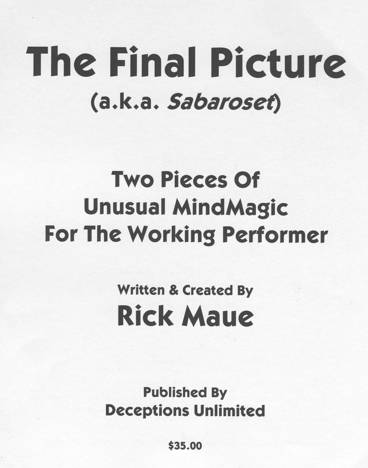 Rick Maue - Final Picture