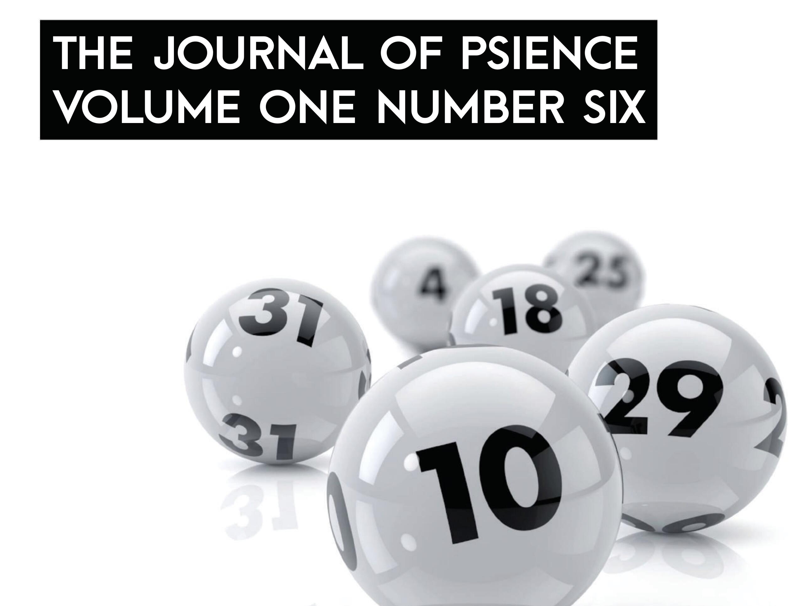 (image for) Michael Weber - The Journal of Psience - Volume 1 Issue 6