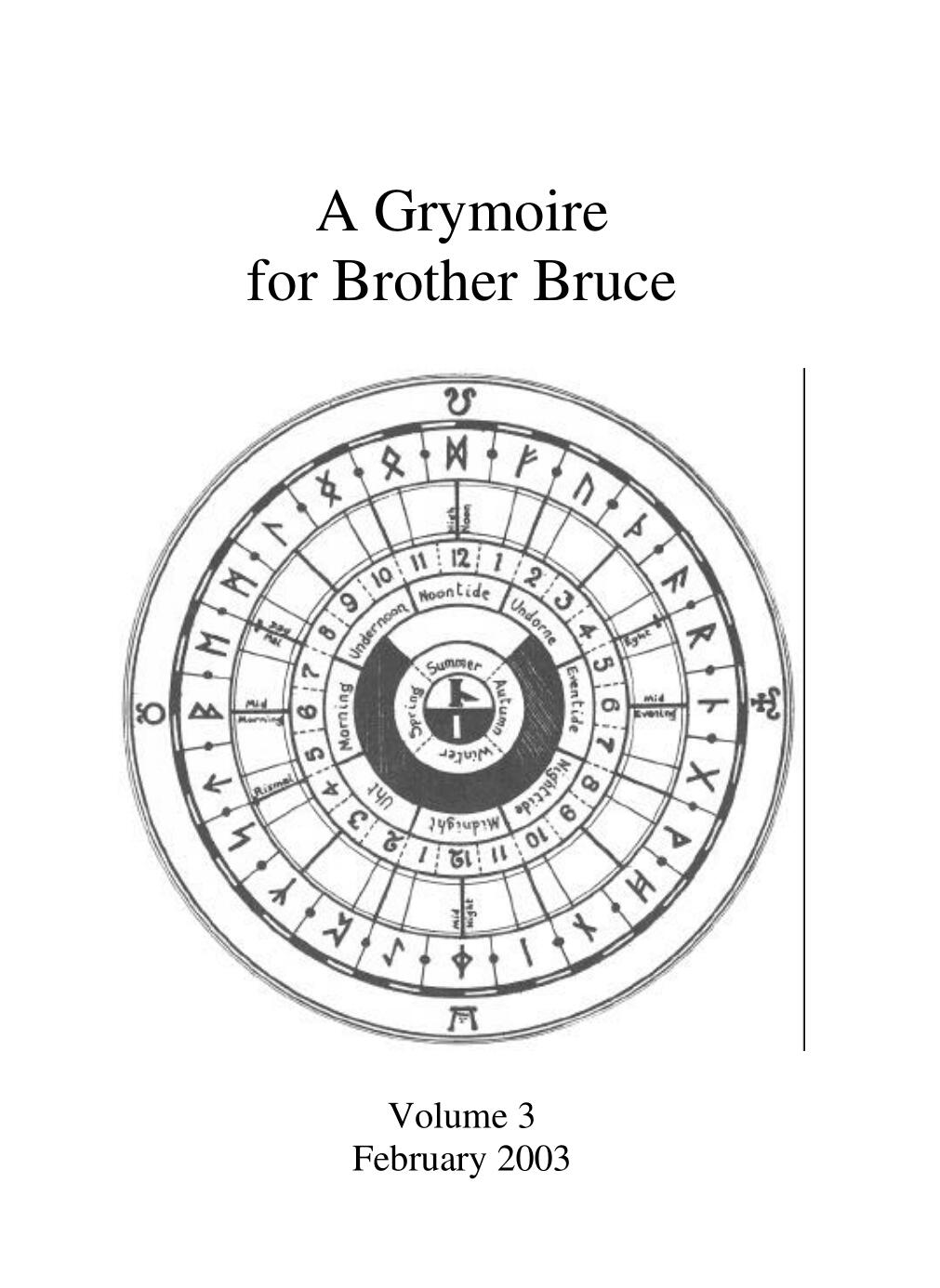 (image for) Bruce Barnett - The Grymoire for Brother Bruce Volume 3