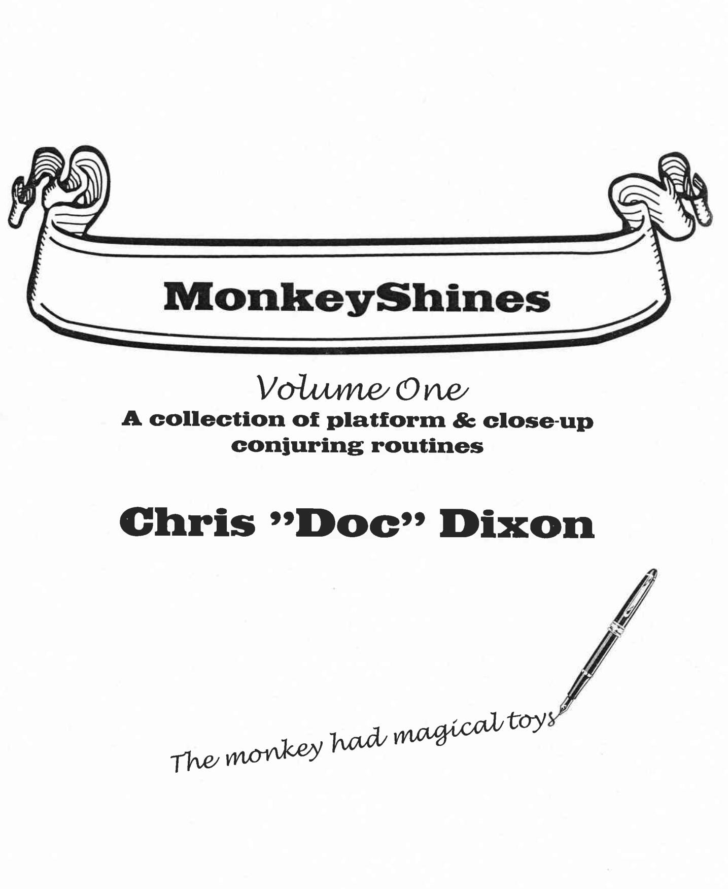 (image for) Doc Dixon - MonkeyShines Vol 1