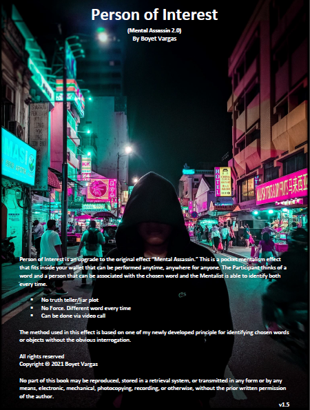 (image for) Boyet Vargas - Person Of Interest (Ebook)