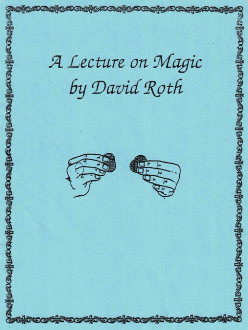 (image for) David Roth - A Lecture on Magic