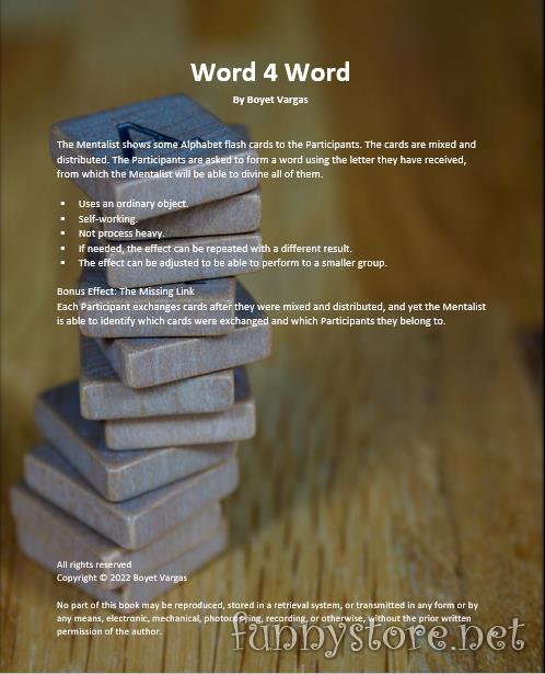 Boyet Vargas - Word 4 Word (eBook)