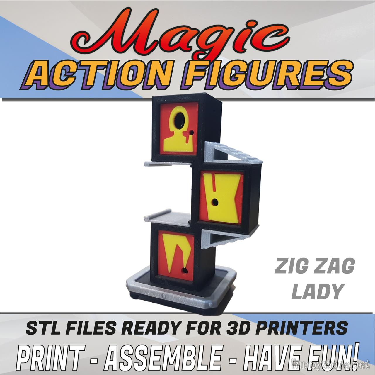 Zig Zag Illusion - 3D Printable Action figure