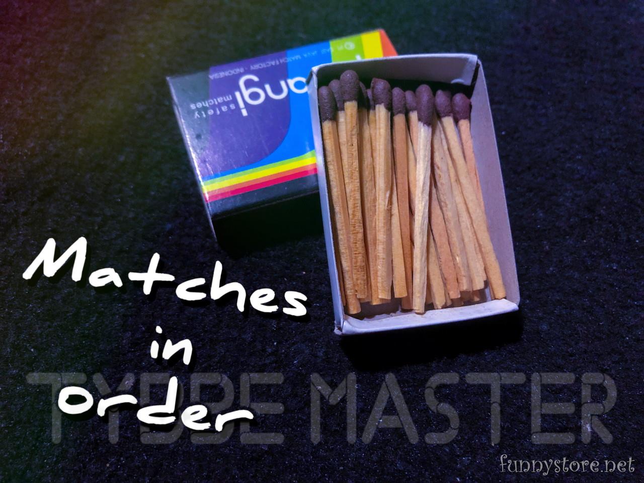 (image for) Tybbe master - Matches in order