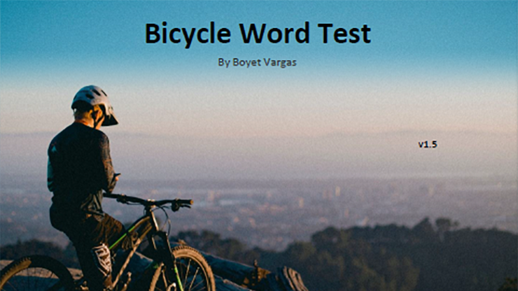 Boyet Vargas - Bicycle Word Test