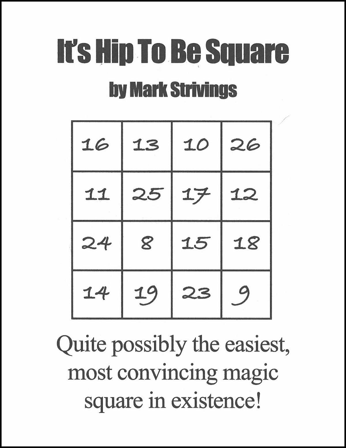 Mark Strivings - It's Hip To Be Square